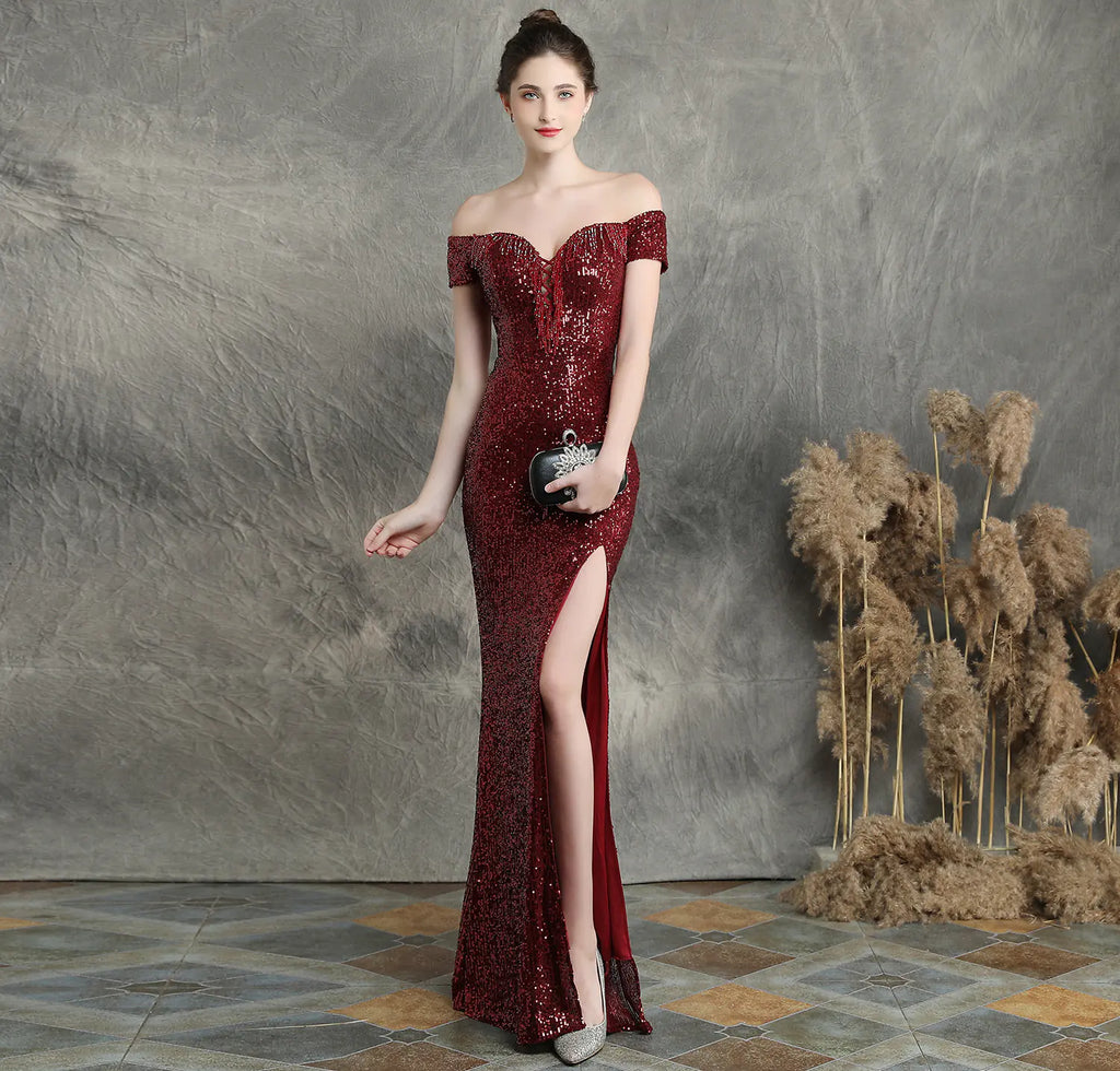 Elegant Long Evening Dress for Parties and Weddings