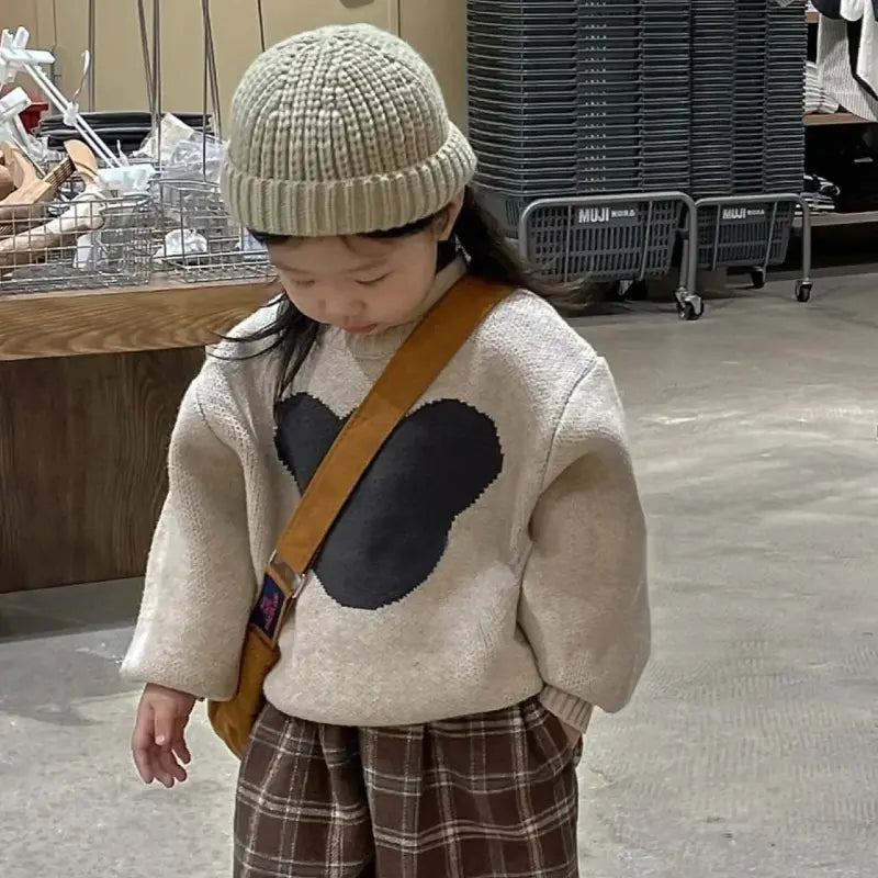 Korean Woolen Cap for Kids - Autumn and Winter