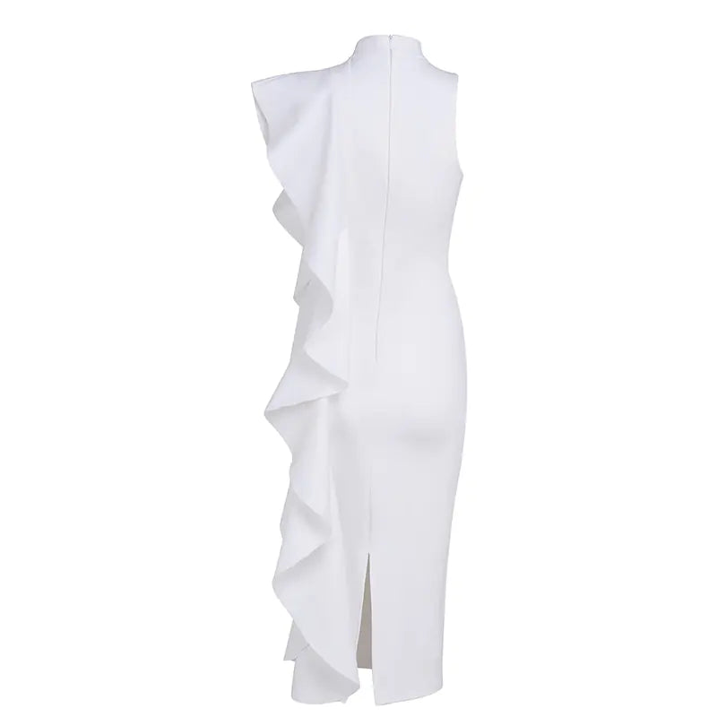 Elegant Ruffle Dress for Evening Events and Parties