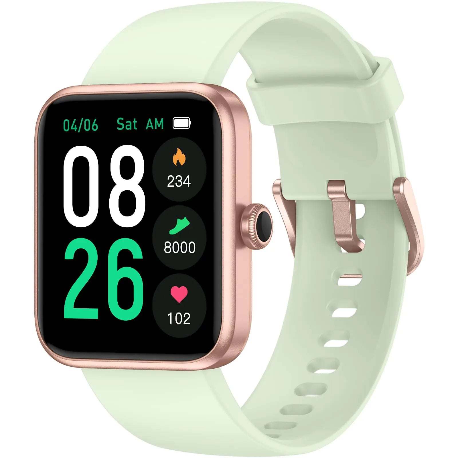 LIVIKEY Smart Watch Fitness Tracker Watch with Heart Rate Monitor SpO2 Sleep Tracker 5ATM Waterproof Smartwatch for Women Men Step Counter Pedometer Fitness Watch for iOS and Android Phones