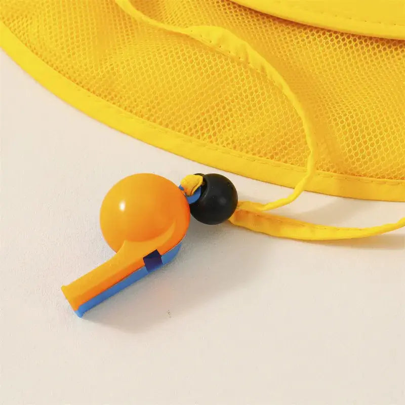 Children's Yellow Bucket Beach Hat for Boys and Girls