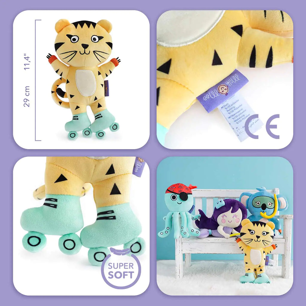 Milk&Moo Skater Cheetah Plush Toy