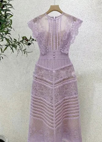 Embroidered Lace Court Dress