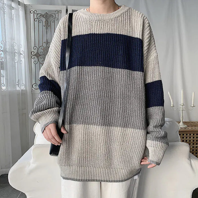 Men's Oversized Turtleneck Sweater - Korean Style