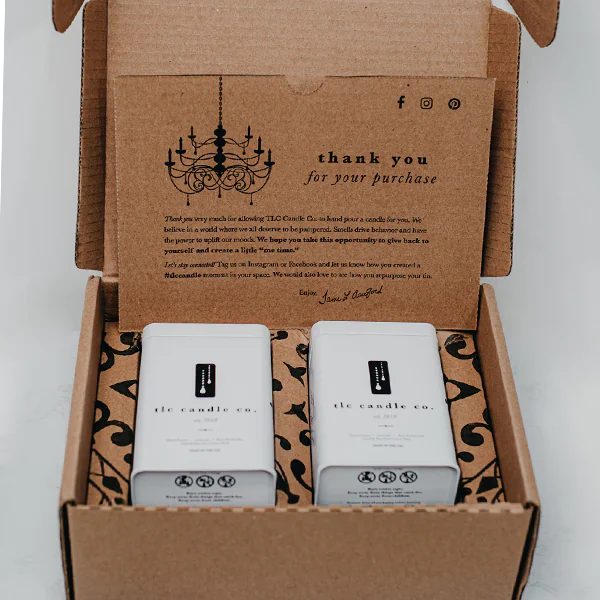 "Bouquet" Pillow Talk, Peony Soy Candle Luxury 2-Wick Gift Set