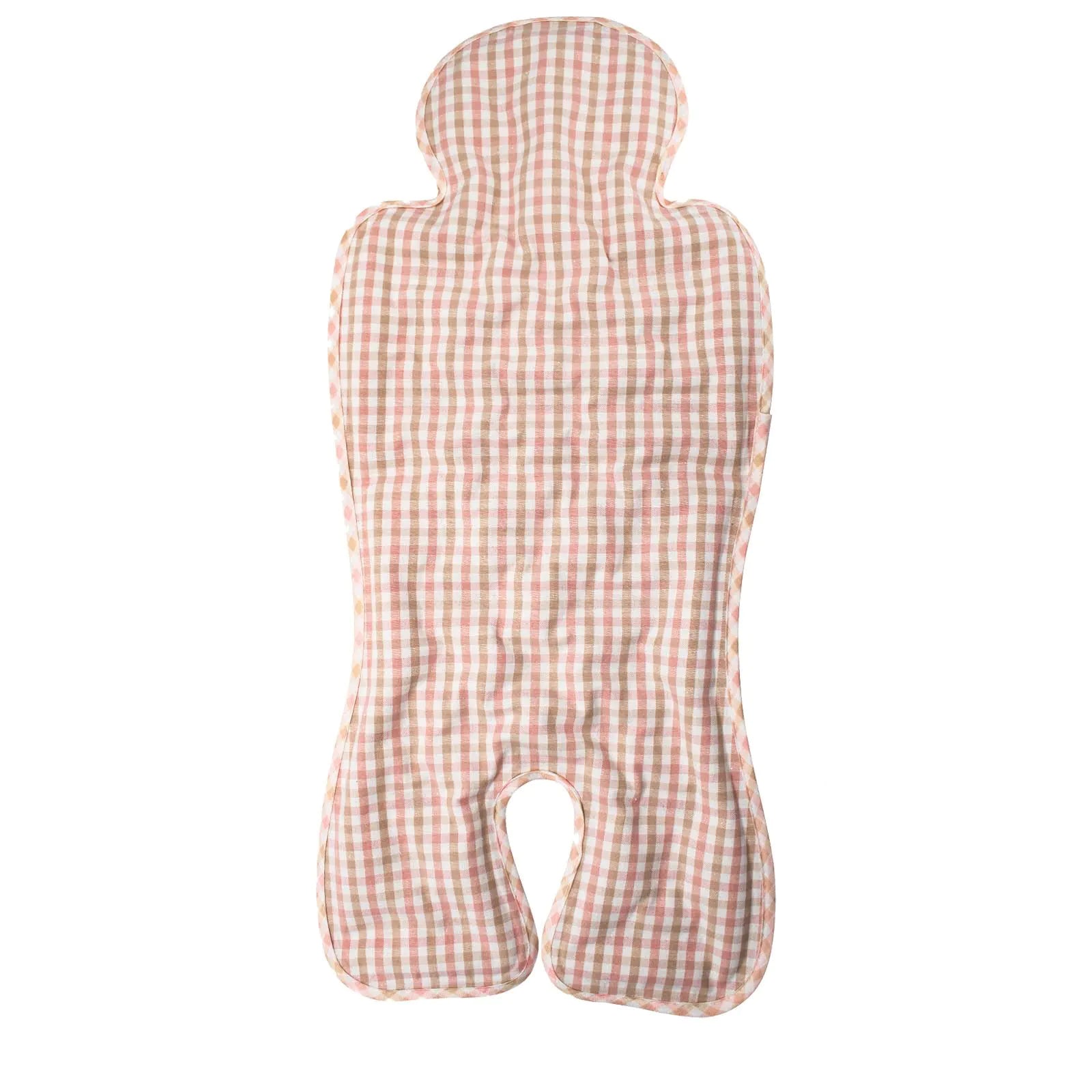 TinyLiu Universal Stroller Seat Liner Summer Cooler Gel Mat Pad Infant Car Seat Liner Breathable Summer Cooling Liner for Stroller and Safety Seat and Baby Dining Chair (Pink Grid)