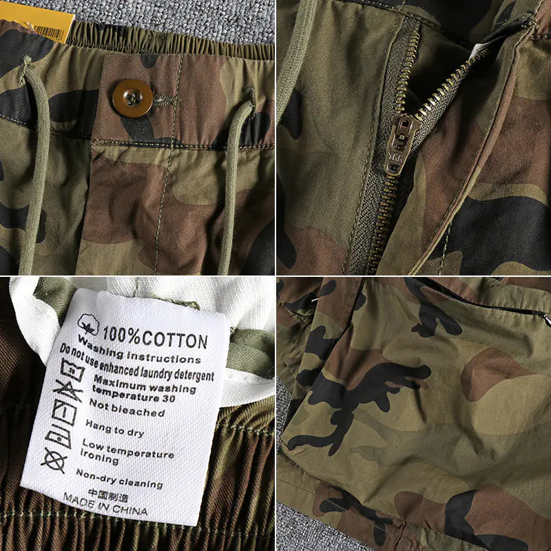 Men's Summer Camouflage Cargo Shorts with Pockets