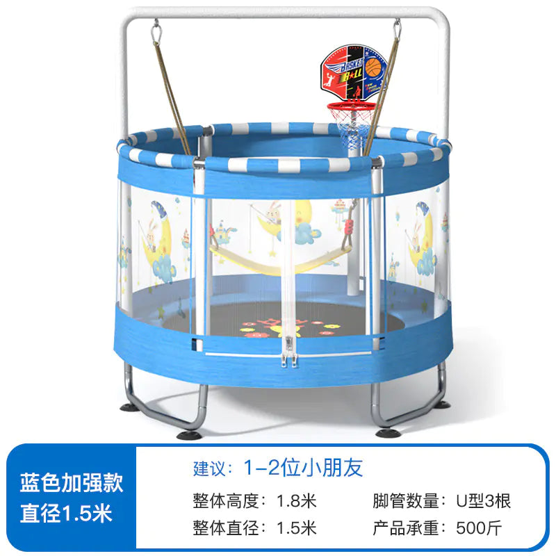 Indoor Trampoline for Kids and Adults with Safety Net