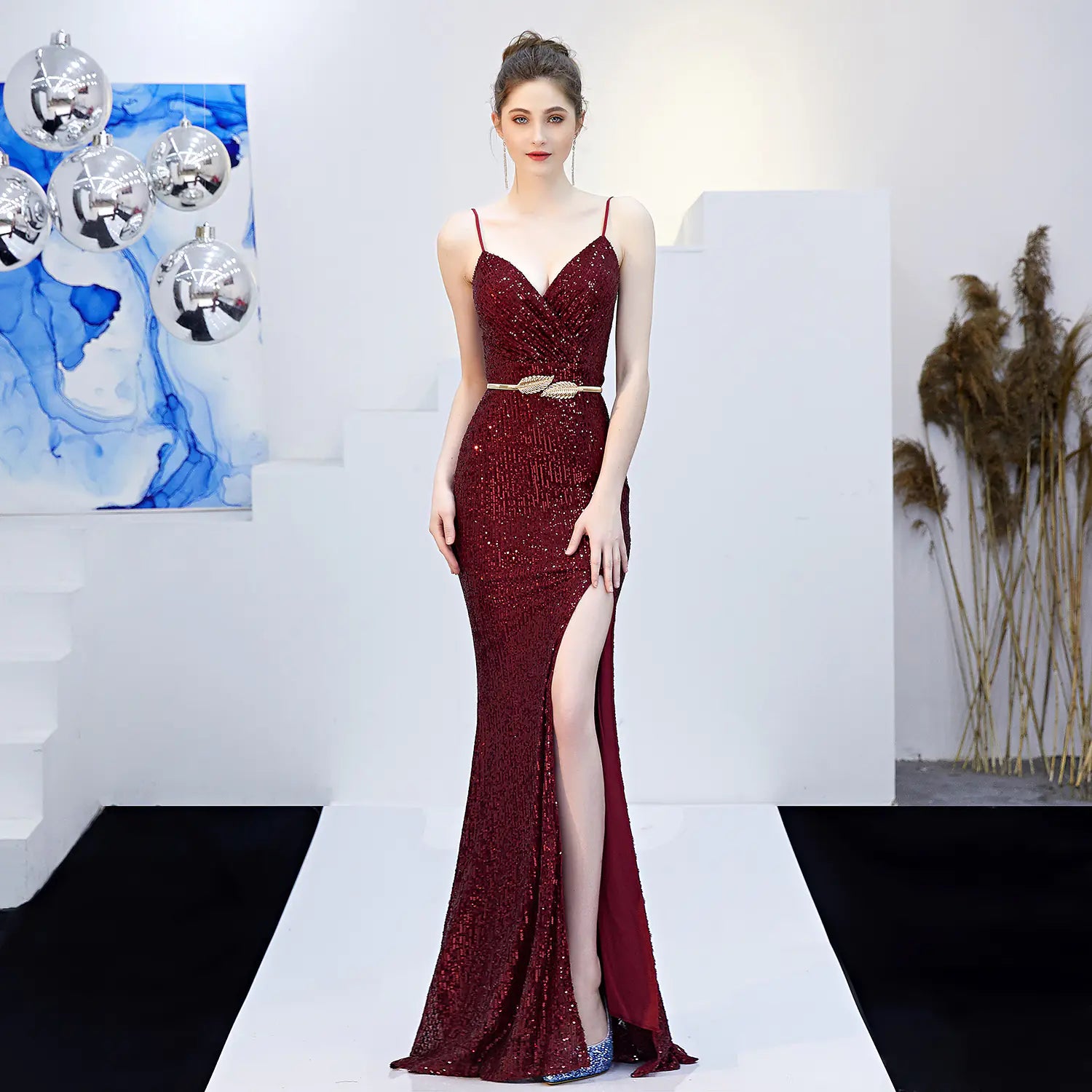 Elegant Long Evening Dress for Parties and Events
