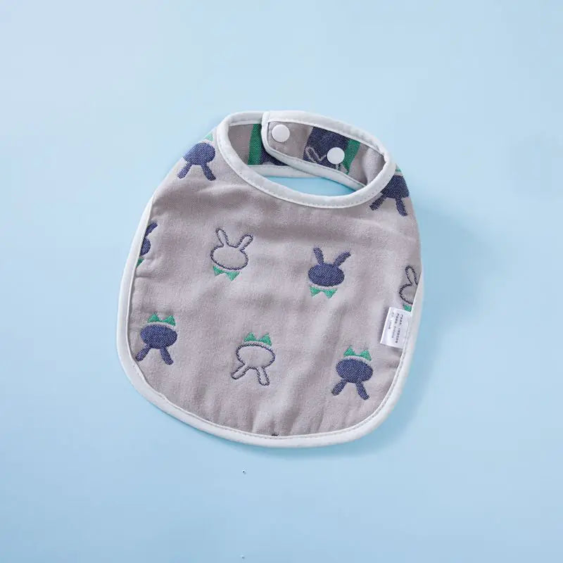 6-Layer U-Shaped Baby Gauze Bib in Pure Cotton