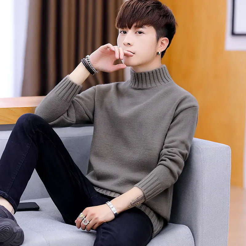 Men's Winter 2019 Korean Style Loose Turtleneck Sweater