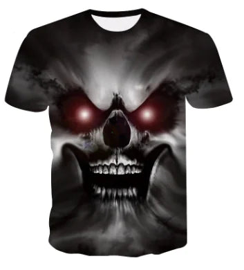 Digital Print Crew Neck Short Sleeve T-Shirt