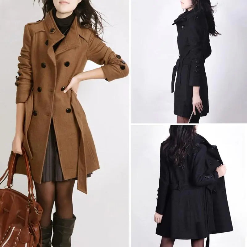 New Autumn Winter Plus Size Woolen Coat (Korean Style)