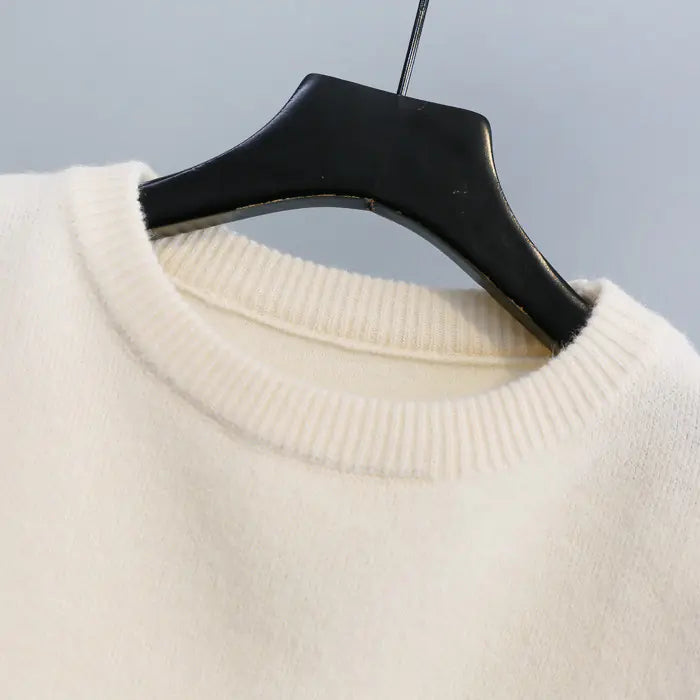 2023 Women's Loose Knit Sweater with Lantern Sleeves