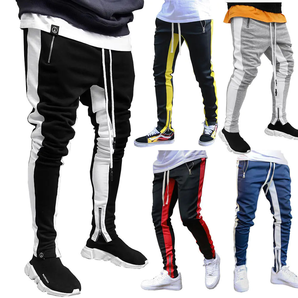Men's Zippered Strappy Sports Trousers