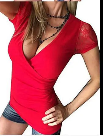 Lace Short Sleeve T-Shirt and Base Layer Top