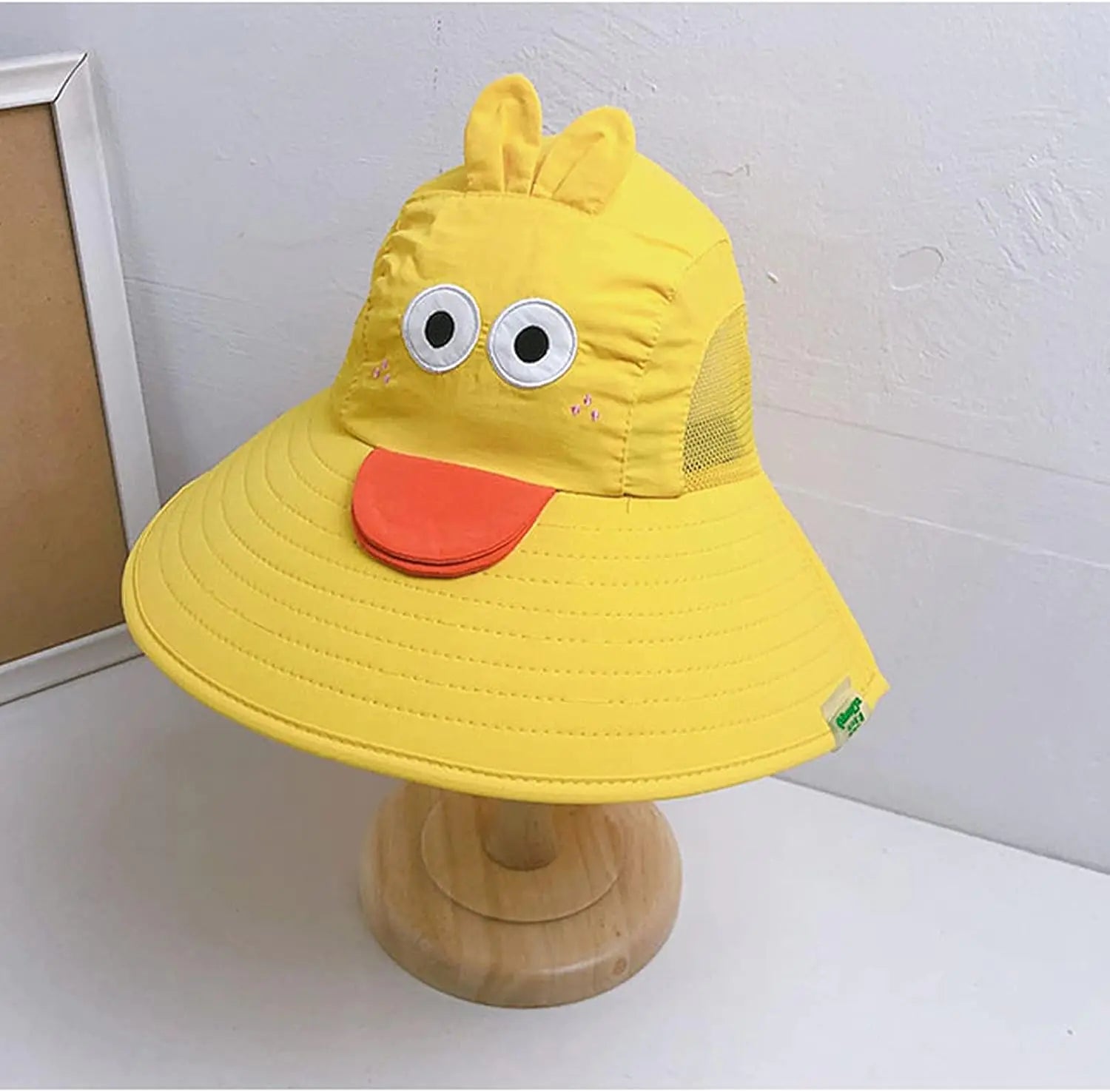 Children's Yellow Bucket Beach Hat for Boys and Girls