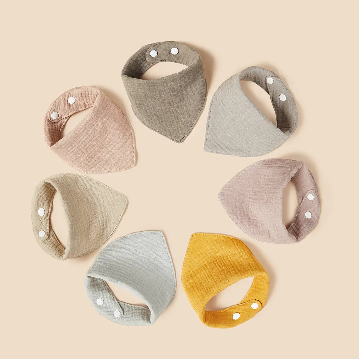 Pure Cotton Baby Bib with Triangular Crepe Design