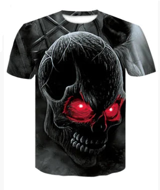 Digital Print Crew Neck Short Sleeve T-Shirt