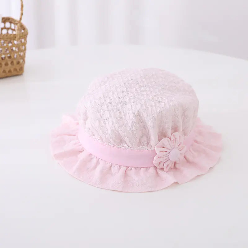 Children's Lace Brim Fisherman Hat for 2-9 Years Old
