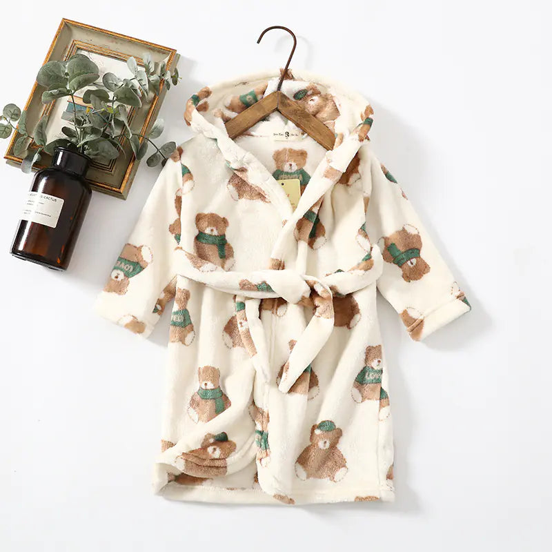 Flannel Coral Velvet Hoodie for Kids and Adults