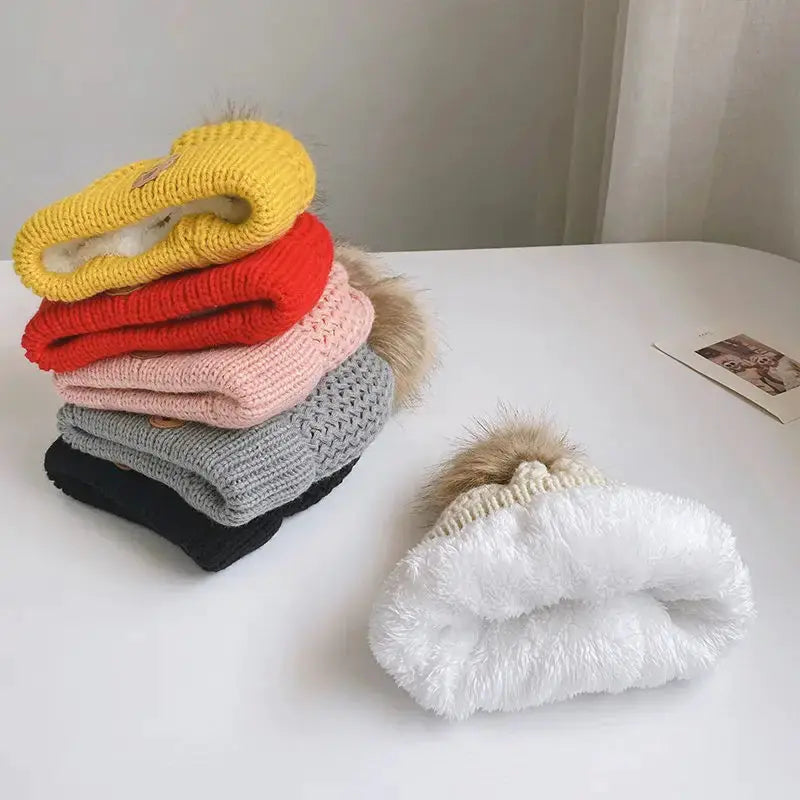 Children's Warm Hat and Scarf Set for Boys and Girls