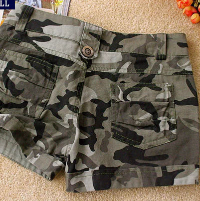 2019 Women's Camouflage Cargo Shorts with Pockets